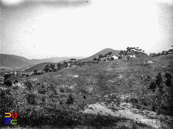 경주 충효동 고분군 전경