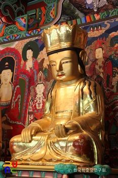 의령 수도사 석조아미타여래삼존상 중 좌협시