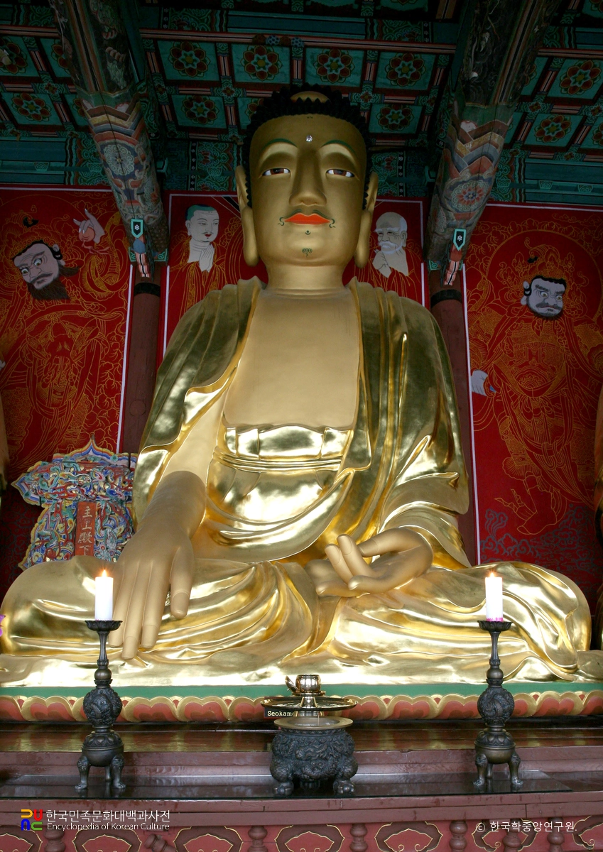 완주 송광사 소조석가여래삼불좌상 및 복장유물 / 석가