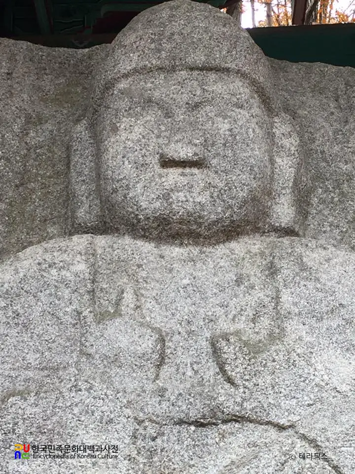 음성 미타사 마애여래입상의 상호