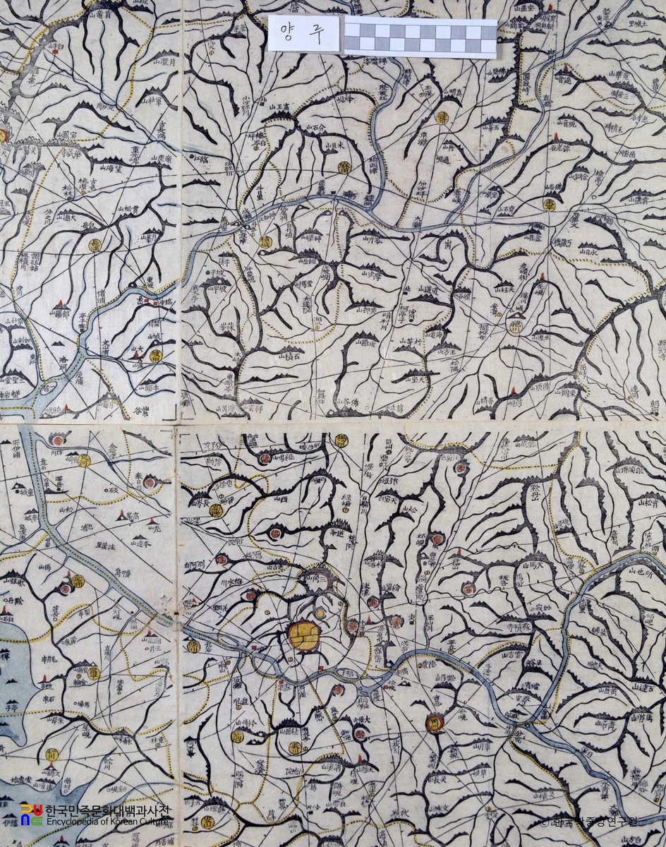 대동여지도 중 경기도 양주 부분