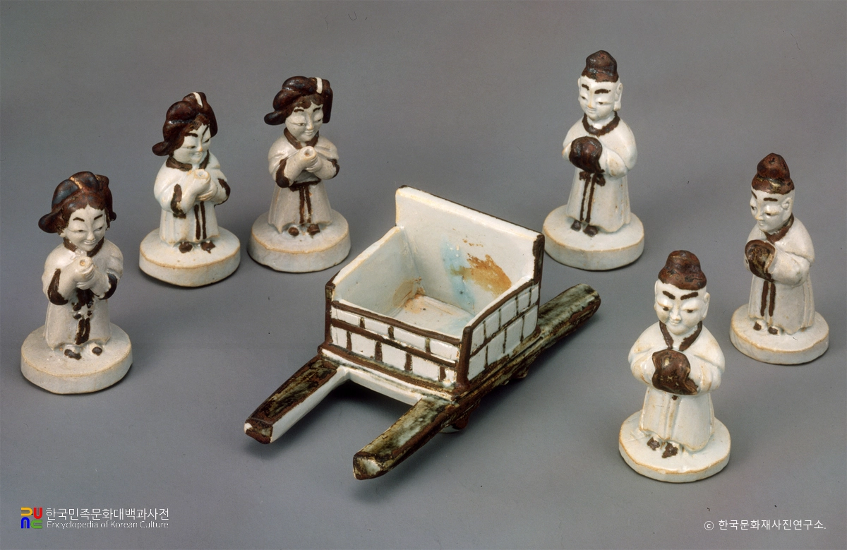 백자철채가마 / 백자 인물형 명기류