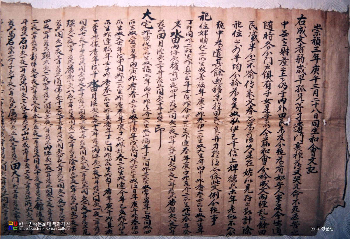 정씨 동생 화회문기