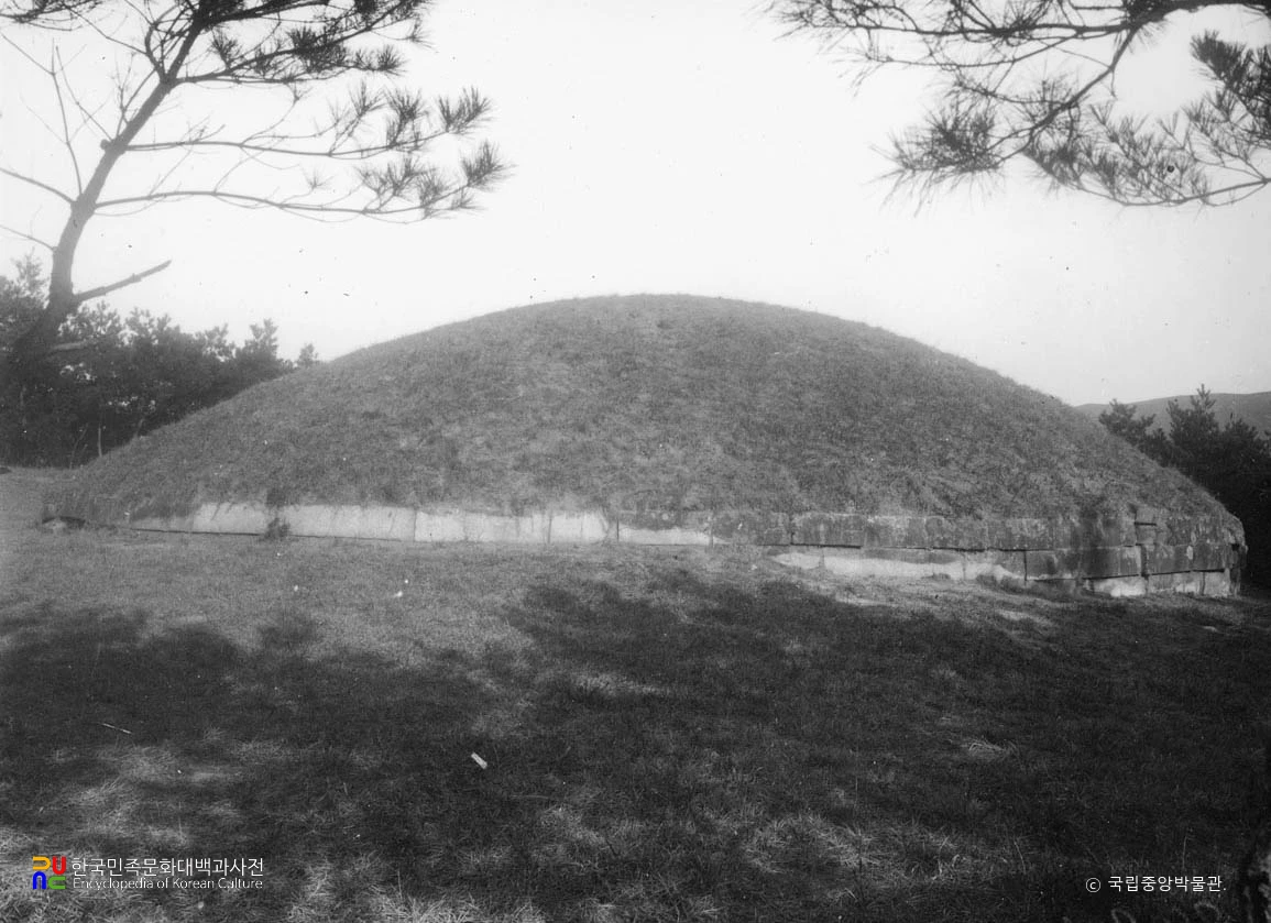 경주 신라 정강왕릉 측면