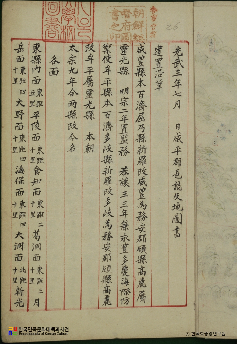 함평군읍지급지도서