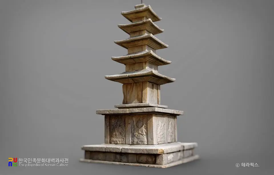 서산 보원사지 오층석탑 정측면