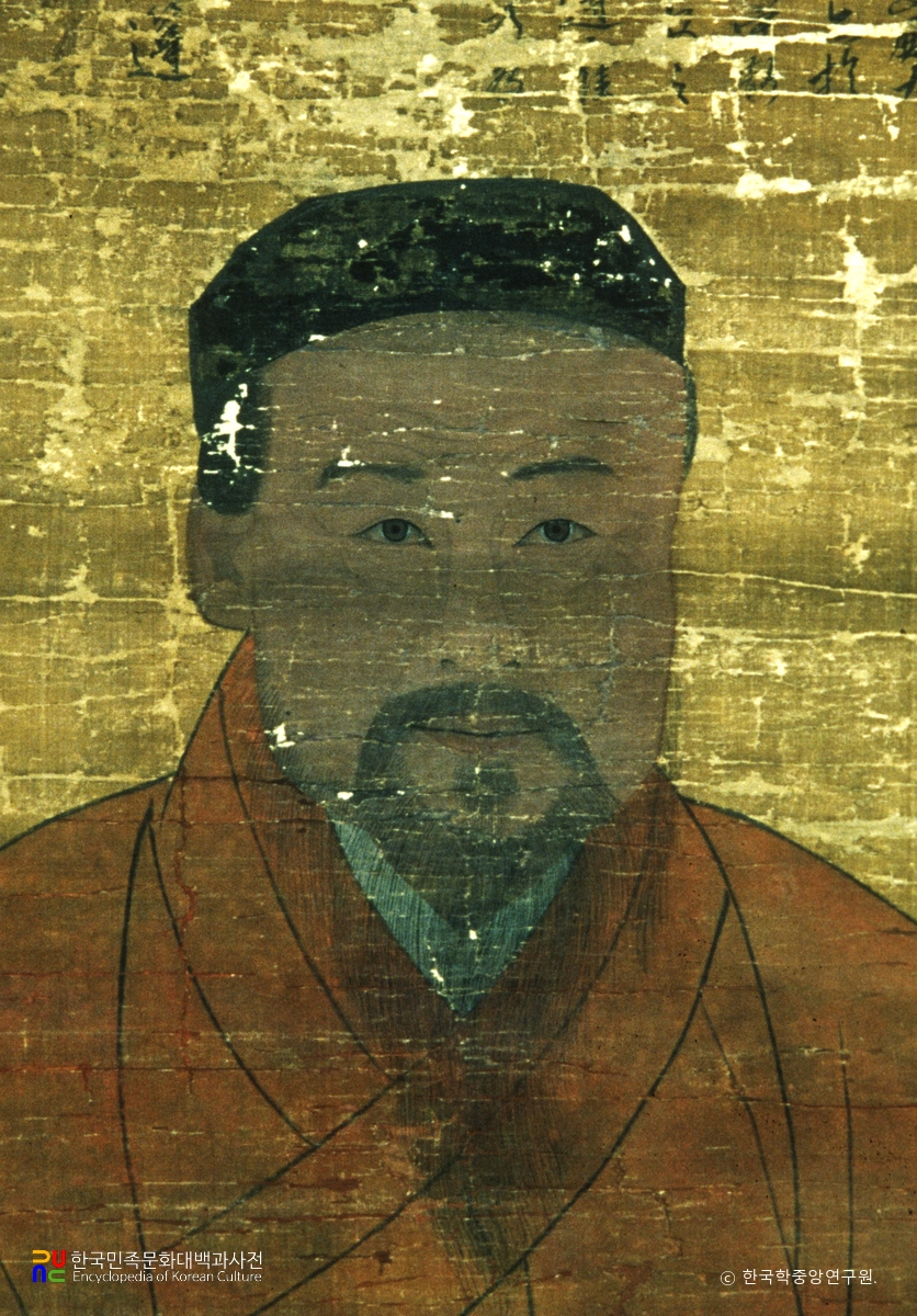 안향 초상 부분