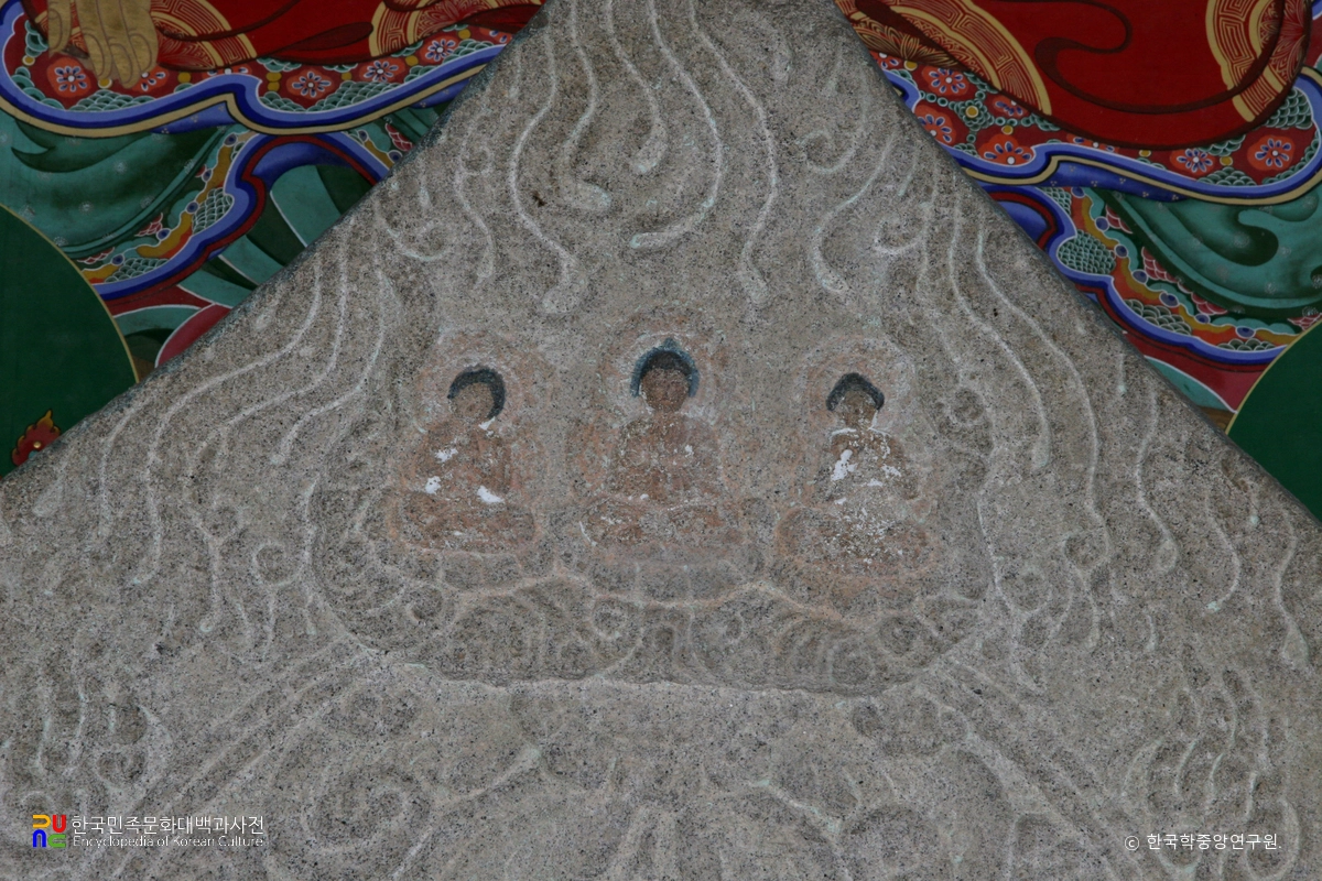 괴산 각연사 석조비로자나불좌상 광배