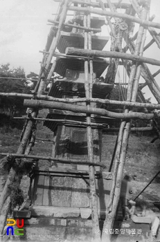 경주 장항리 서오층석탑 복원 모습