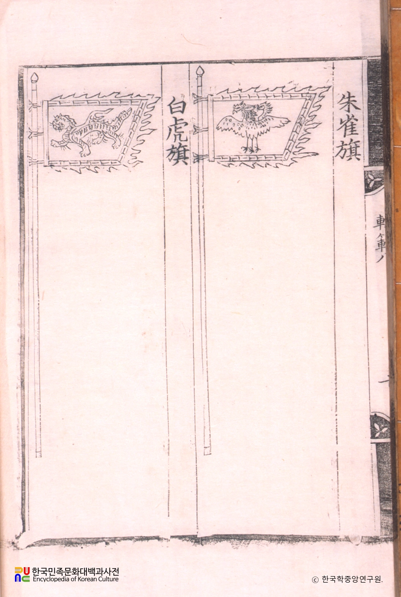 악학궤범 8권(10) / 주작기, 백호기