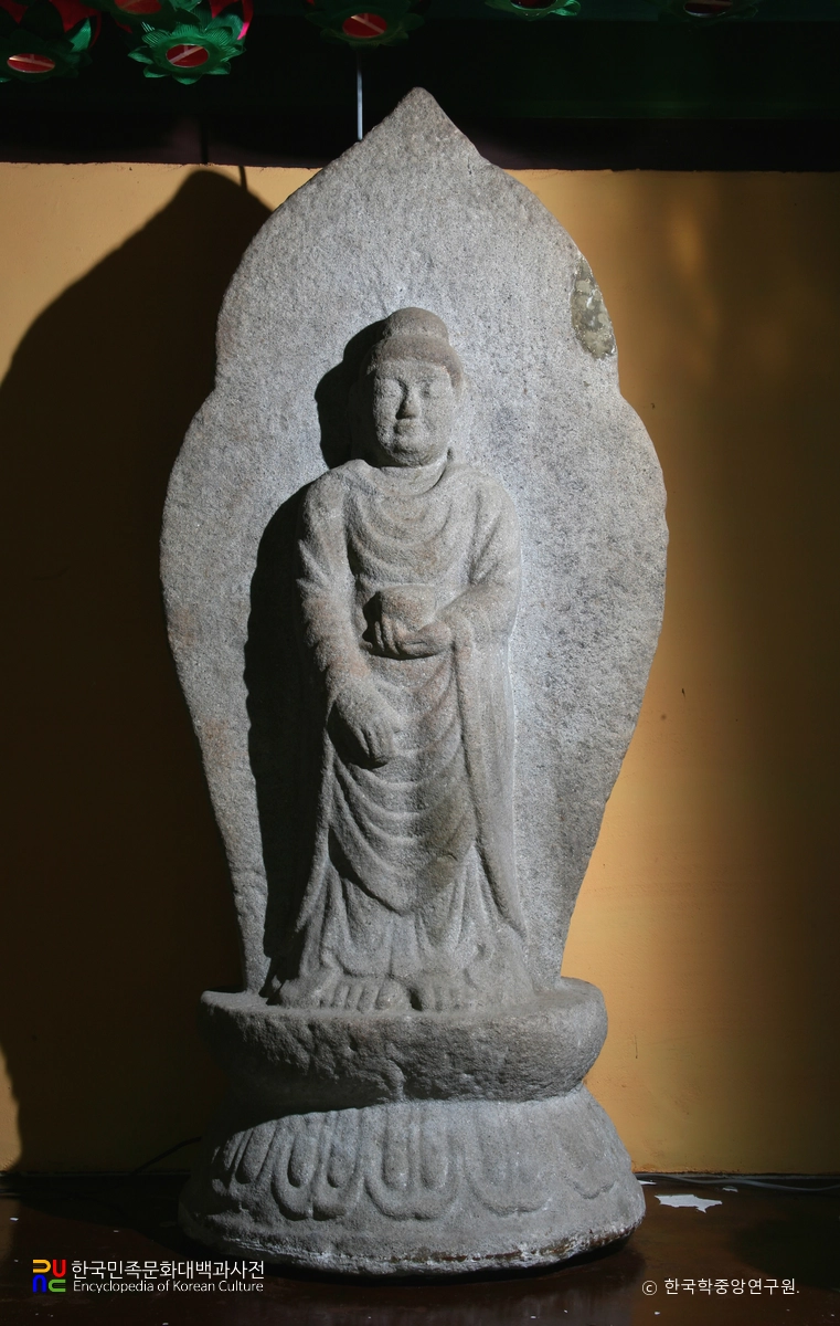 영월 서곡정사 석조 약사여래 입상