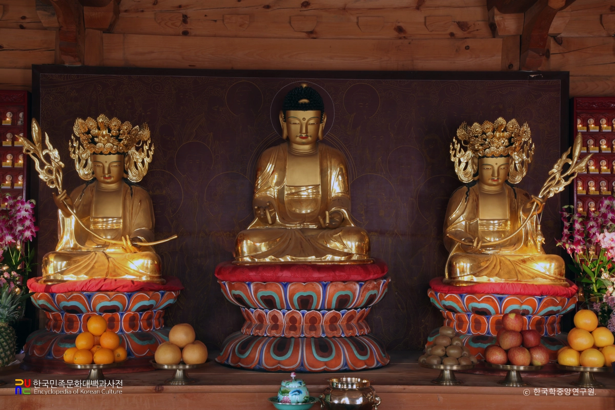 진주 연화사 목조 아미타여래 좌상