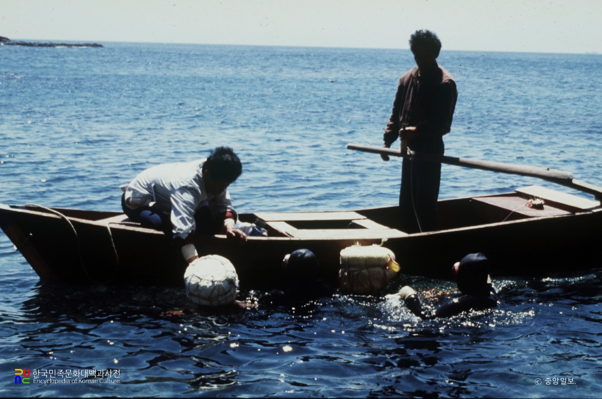 독도 주민의 조업하는 모습