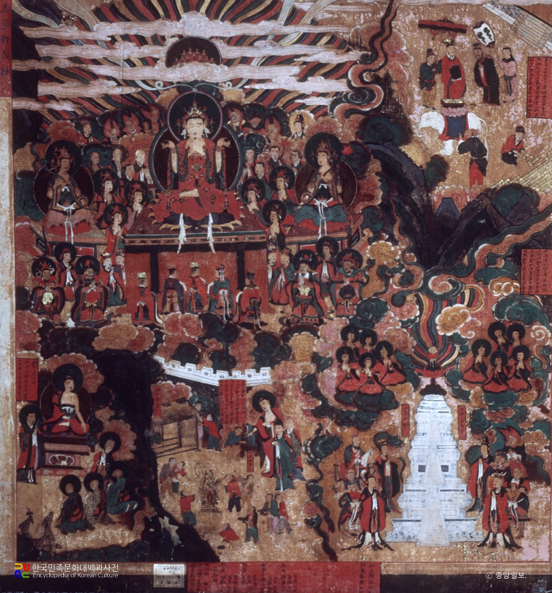 순천 송광사 영산전 팔상탱 중 녹원전법상