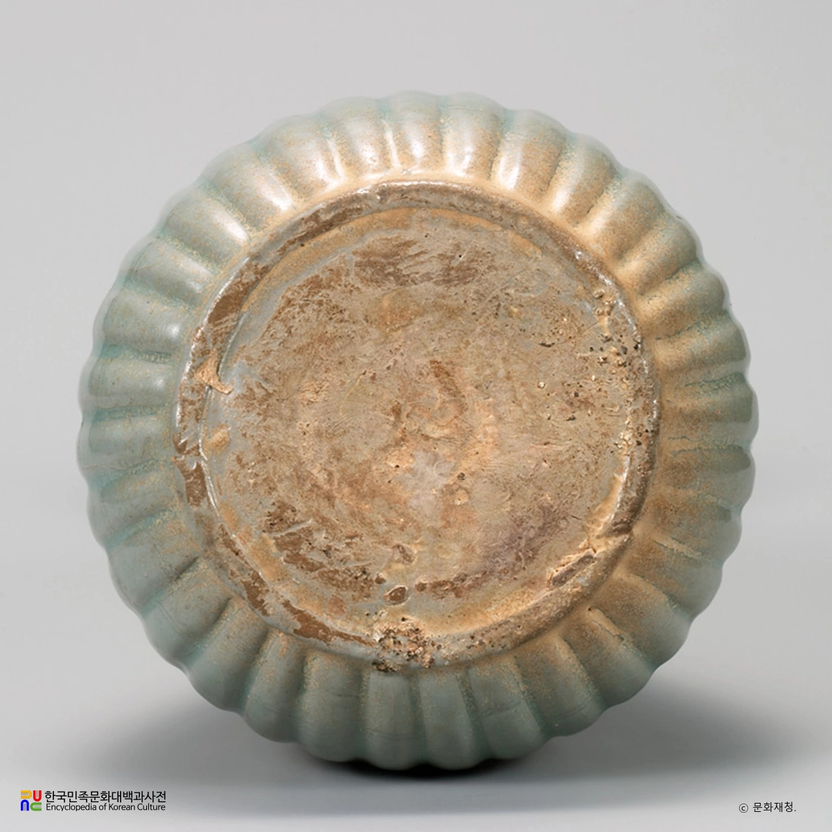 청자 양각죽절문 병