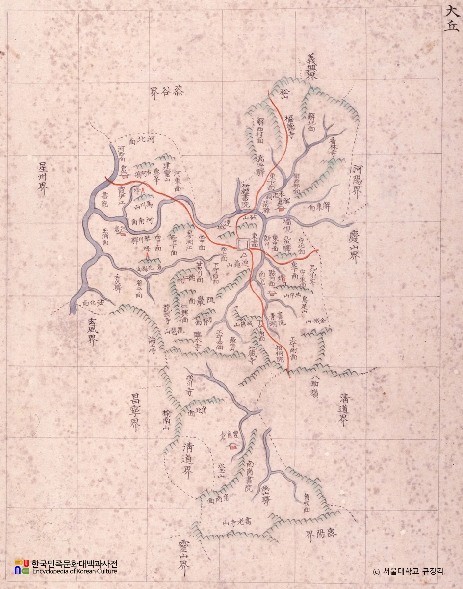 경상도 대구(조선지도 제7첩)