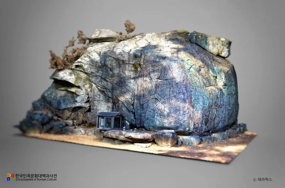 논산 신풍리 마애불 전경