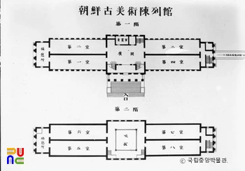 서울 중구 덕수궁 이왕가미술관 조선고미술진열관 배치도