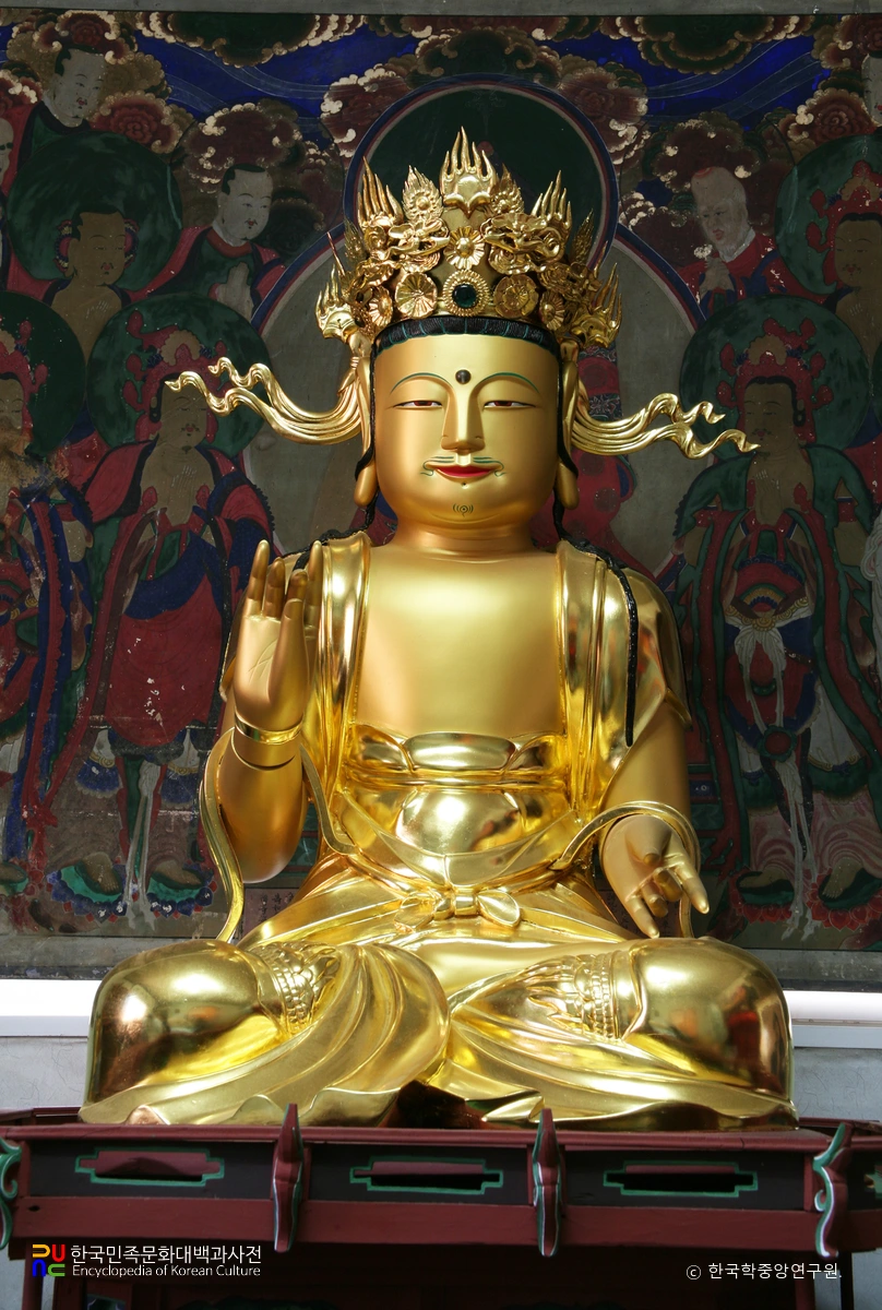 청양 화정사 목조 보살 좌상