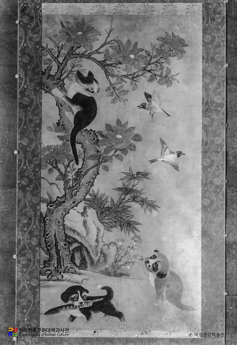 이암필 화조묘구도