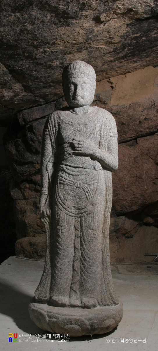 보은 비마라사 석조보살입상