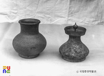 경북 경주 충효동 제9호분 인화문장경호 청동호