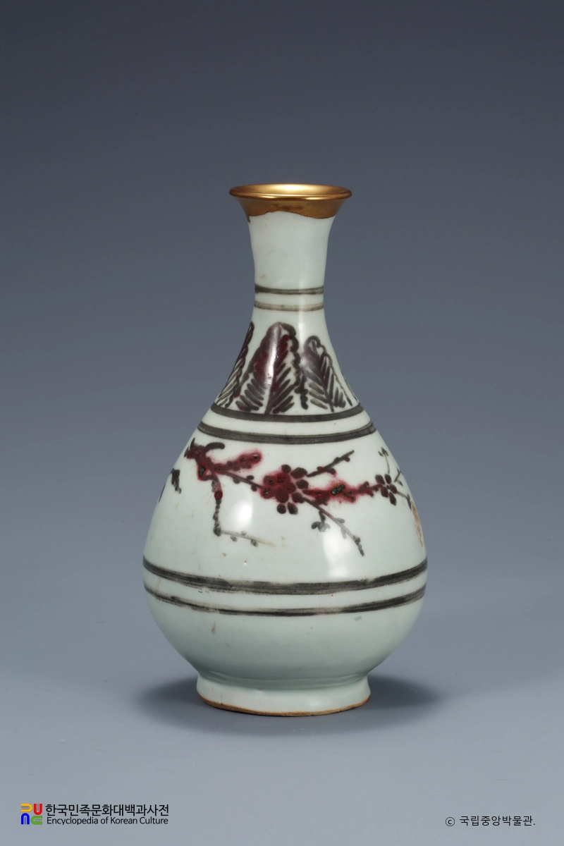 백자 동화 매국문 병