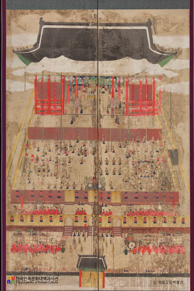 임인진연도 병풍 제3-제4폭