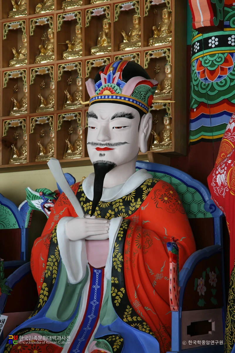 완주 송광사 명부전 소조지장보살삼존상 및 권속상 일괄