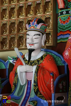 완주 송광사 명부전 소조무료 슬롯 머신 및 권속상 일괄