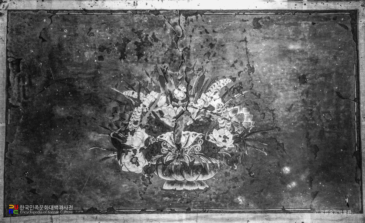 수덕사 대웅전 벽화모사도 공양화