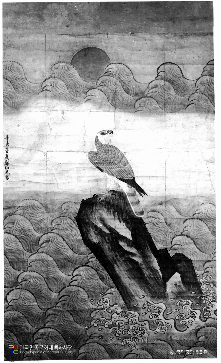 정홍래필 욱해창응도