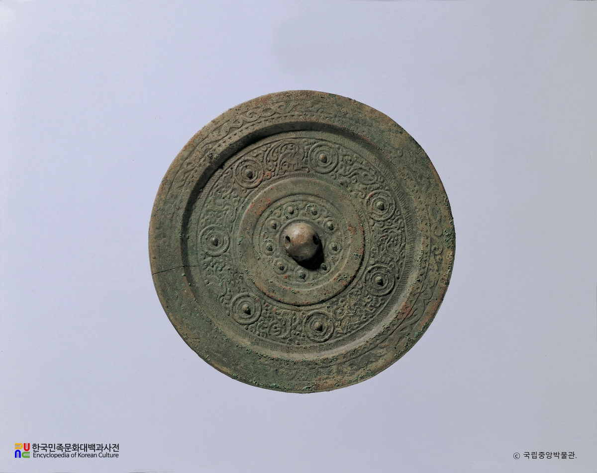 무령왕릉 청동거울 일괄 중 수대경