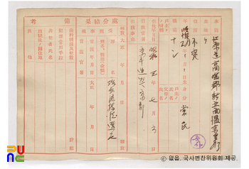 일제 주요감시대상 인물카드 한명찬(韓明燦)_01_후면
