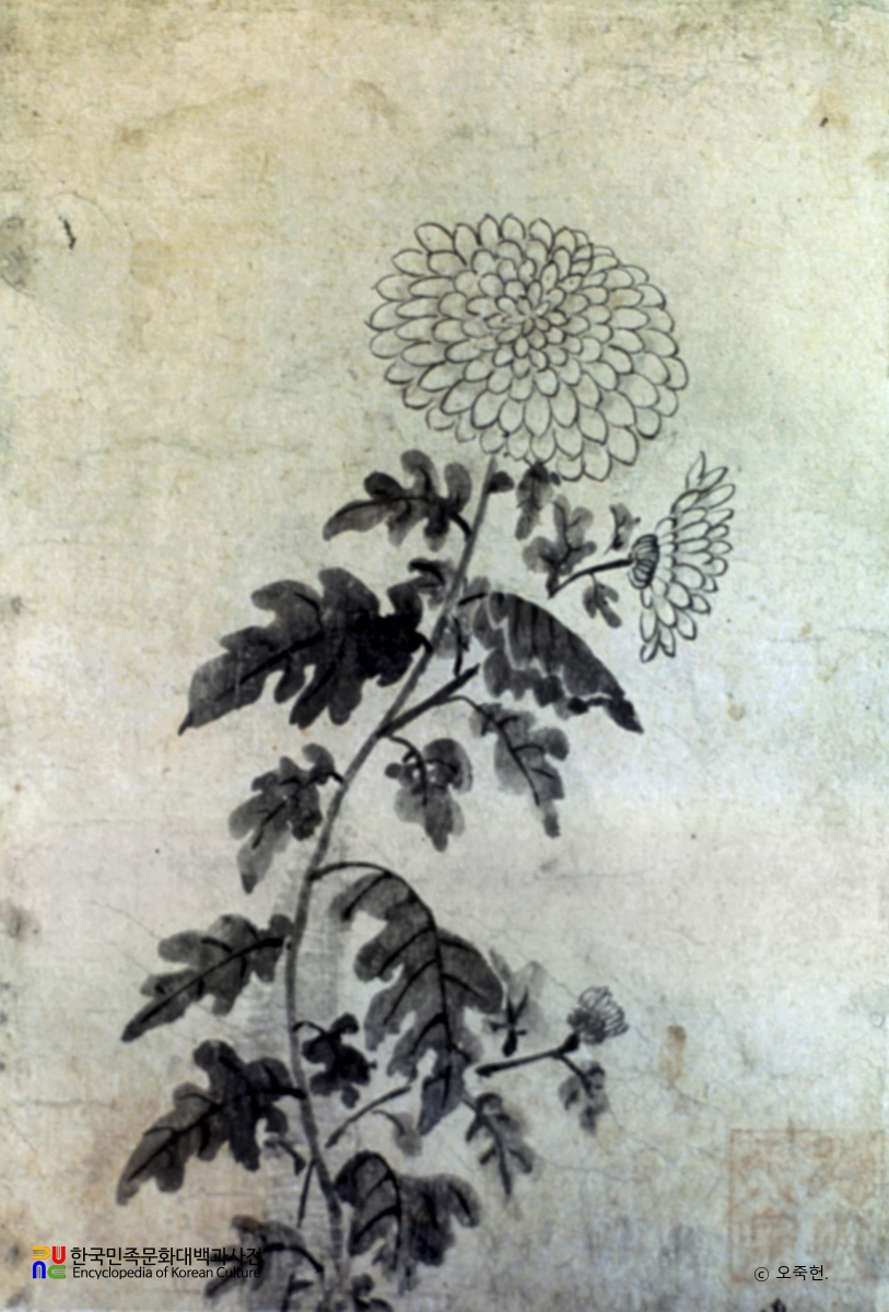 옥산국화도 / 이우 / 매창매화도 및 옥산국화도첩