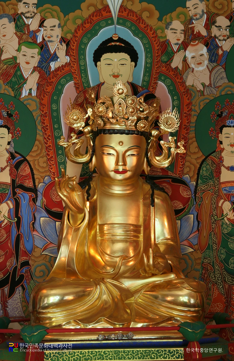 공주 청련암 목조 관음보살 좌상