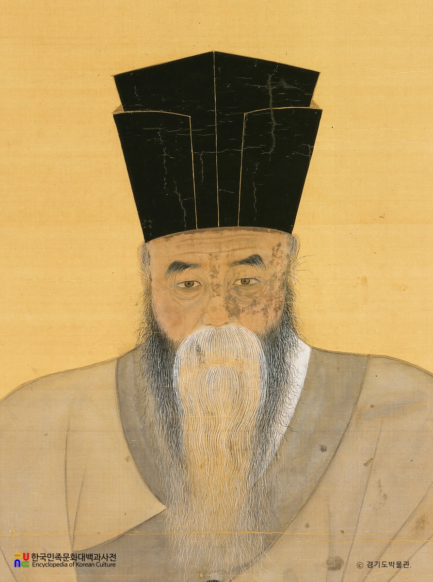 박세채 초상(유복본) 부분