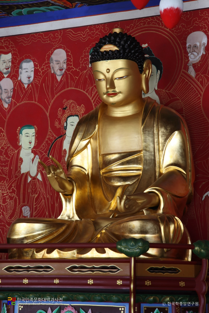 함양 법인사 목조아미타여래좌상 우측면