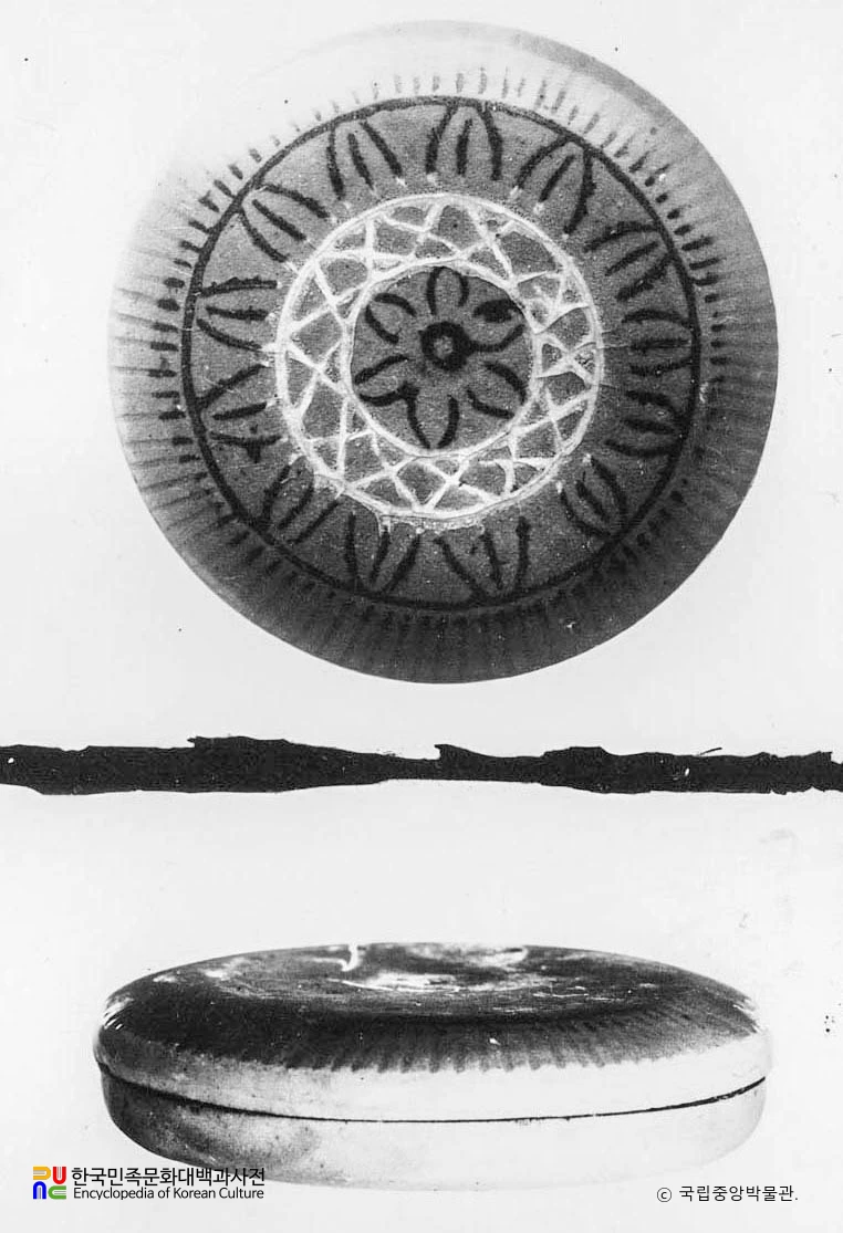 청자 상감 연판문 합