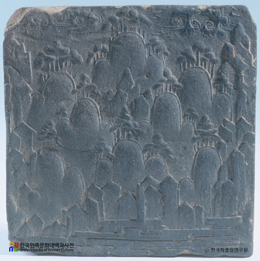 부여 외리 문양전 일괄 중 산수문전