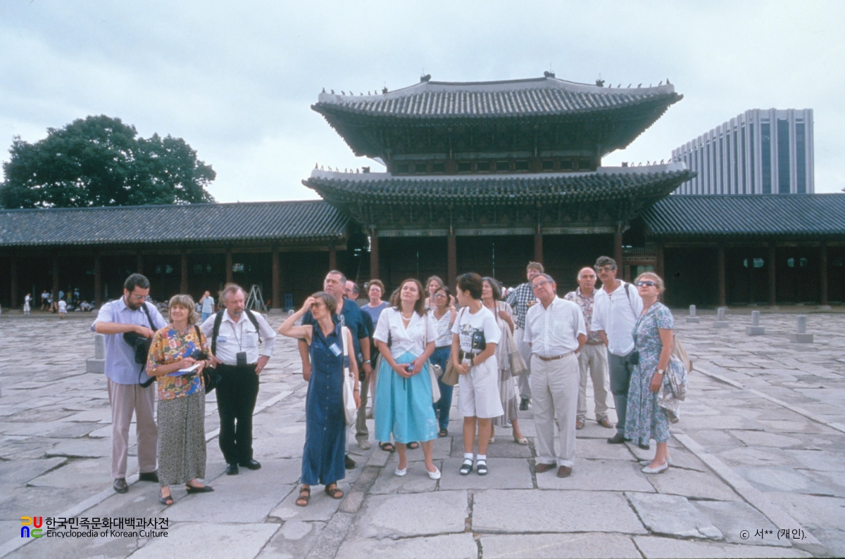 경복궁의 관광객