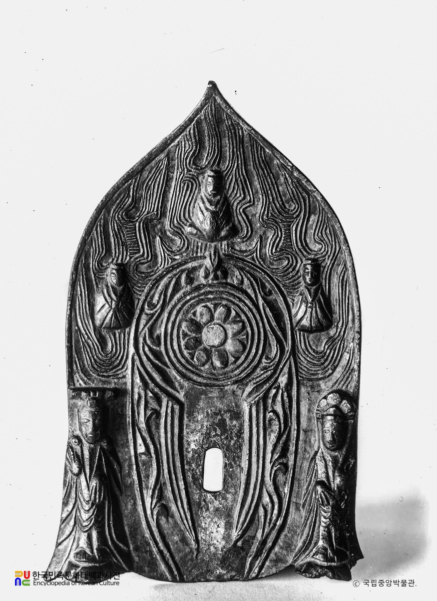 금동신묘명삼존불상 광배