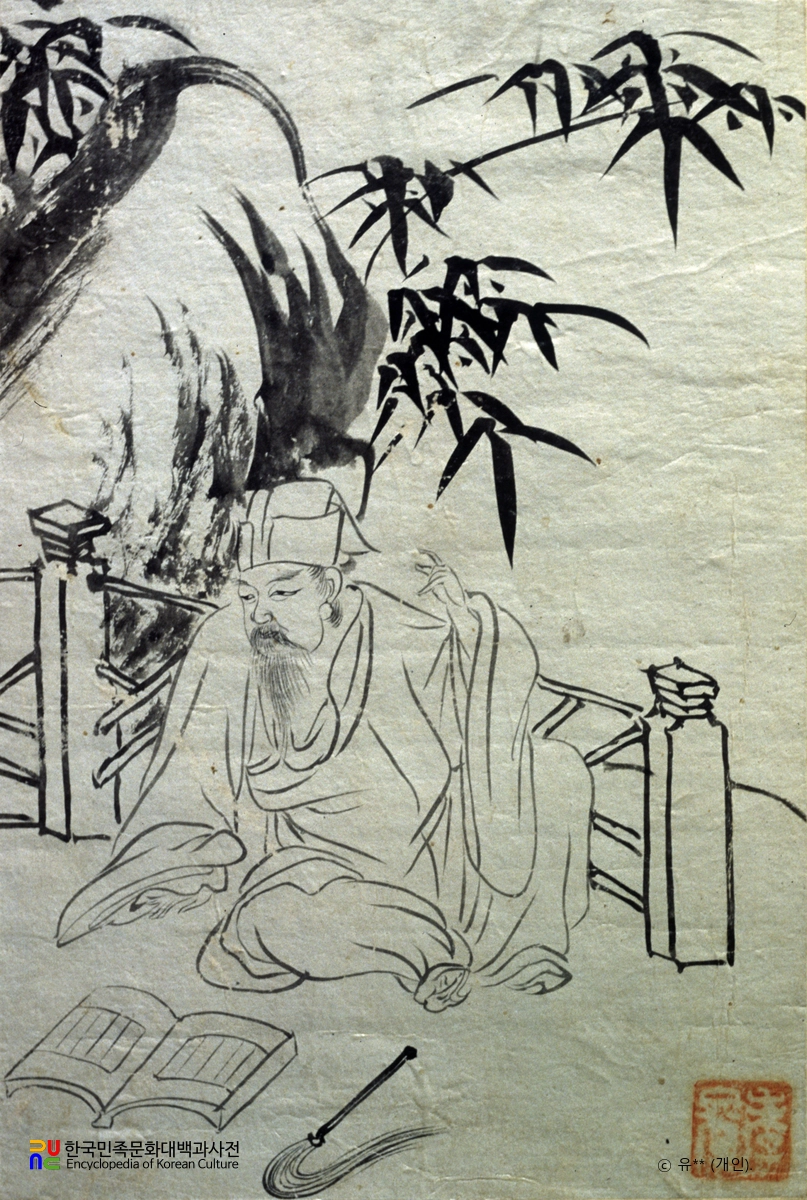 해남윤씨가전고화첩 / 고사독서도 / 윤두서