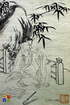 해남윤씨가전고화첩 / 고사독서도 / 윤두서