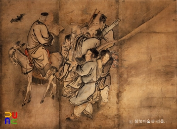 김홍도필 군선도병풍 부분