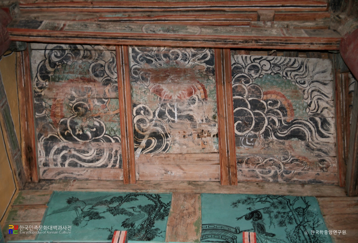 고창 선운사 대웅전 천정 벽화