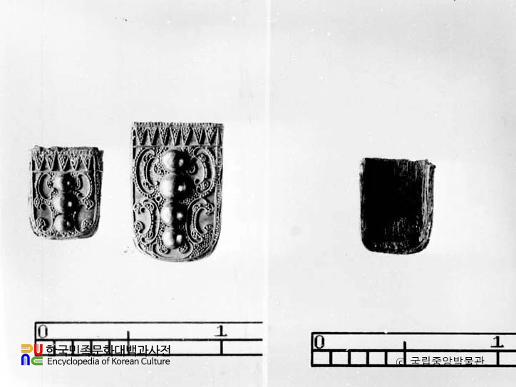 평안남도 대동군 석암동 9호분 출토 금제 검초 장식