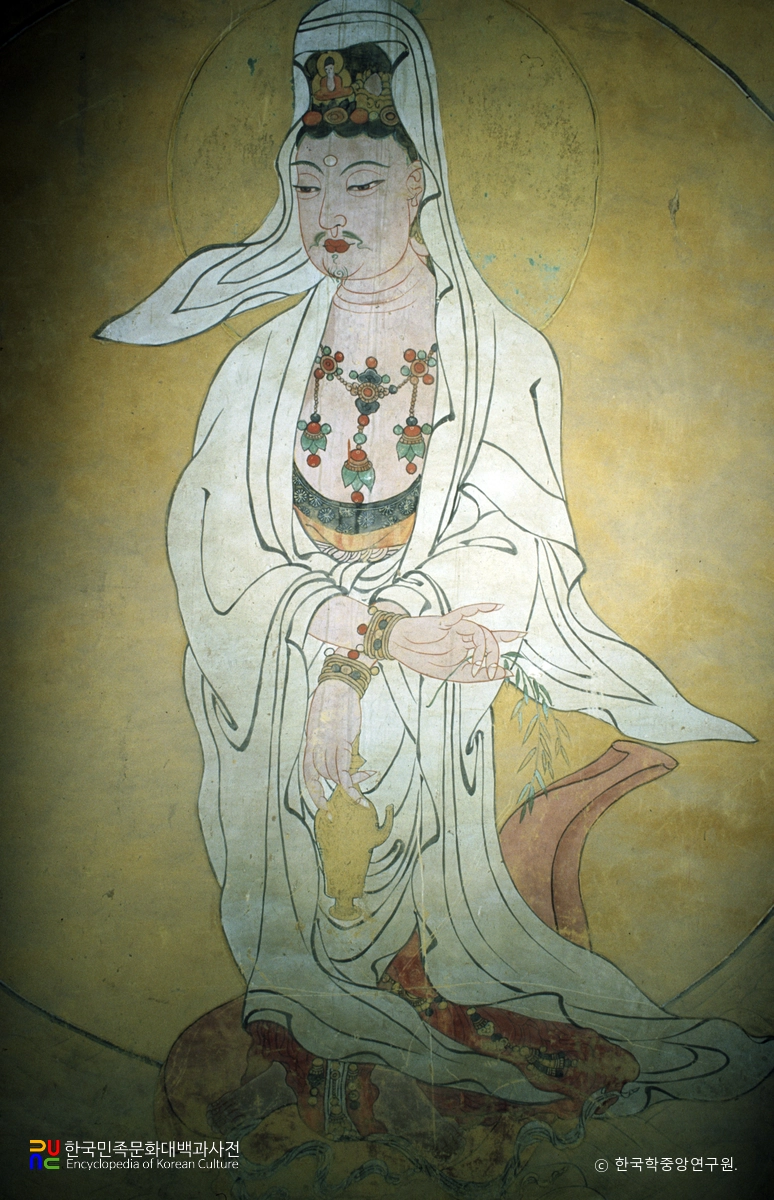 무위사 극락전 백의관음도