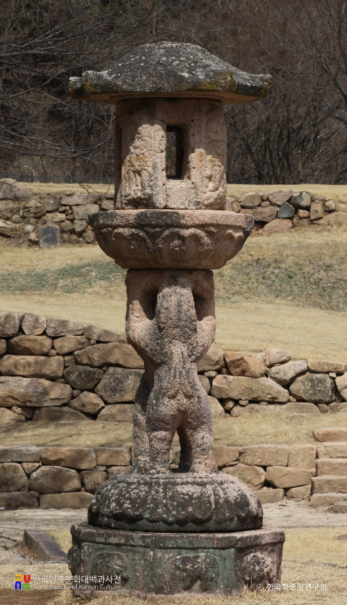 합천 영암사지 쌍사자 석등