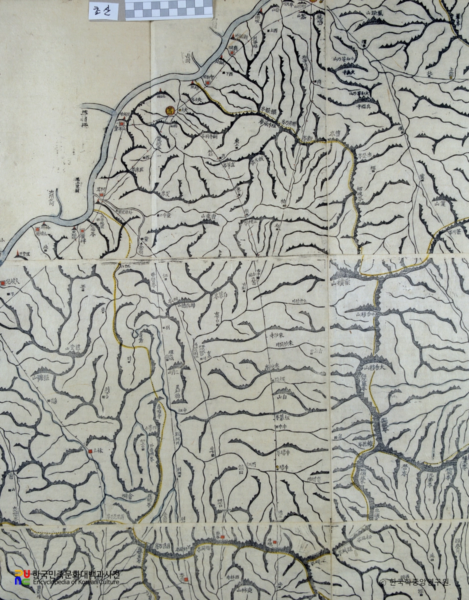 대동여지도 중 평안북도 초산 부분